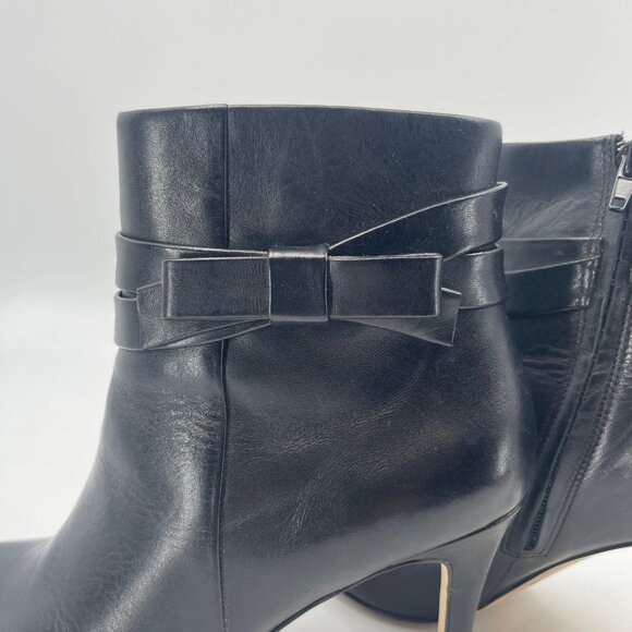 Kate Spade Black Stiletto Ankle Boots & Booties | Bow Detail - Picture 3 of 9